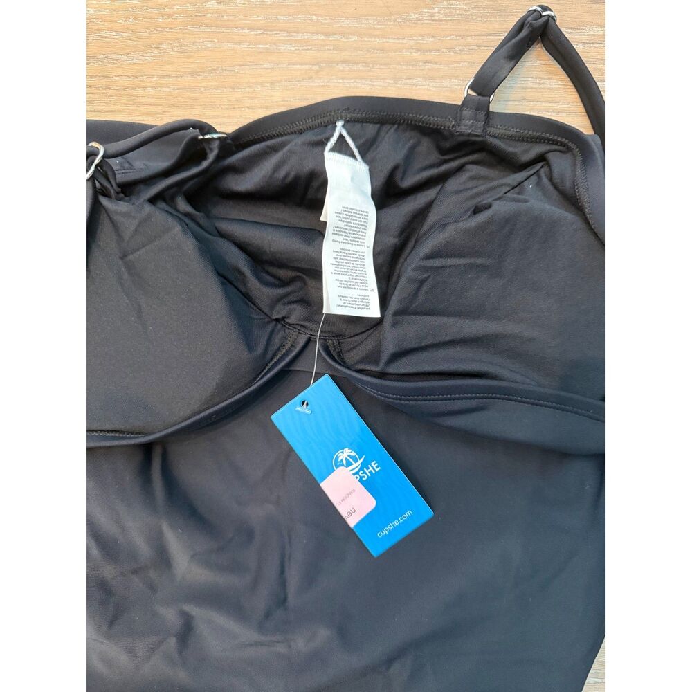 NWT Cupshe Black One Piece Swimsuit Size Small - Picture 4 of 4